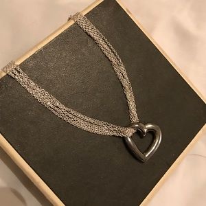 Sterling silver heart necklace