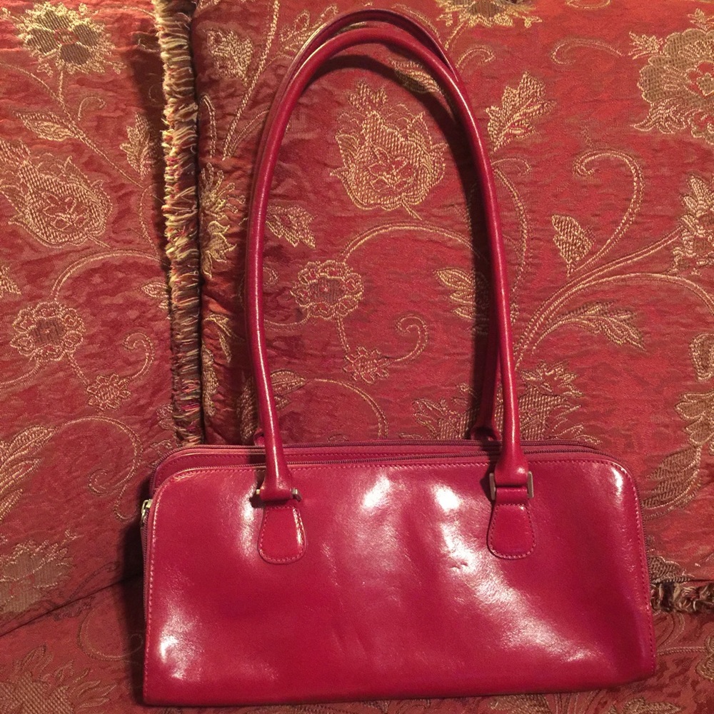 Great red leather Hobo handbag!