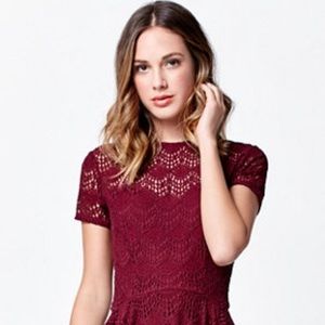 Kendall & Kylie Maroon Dress