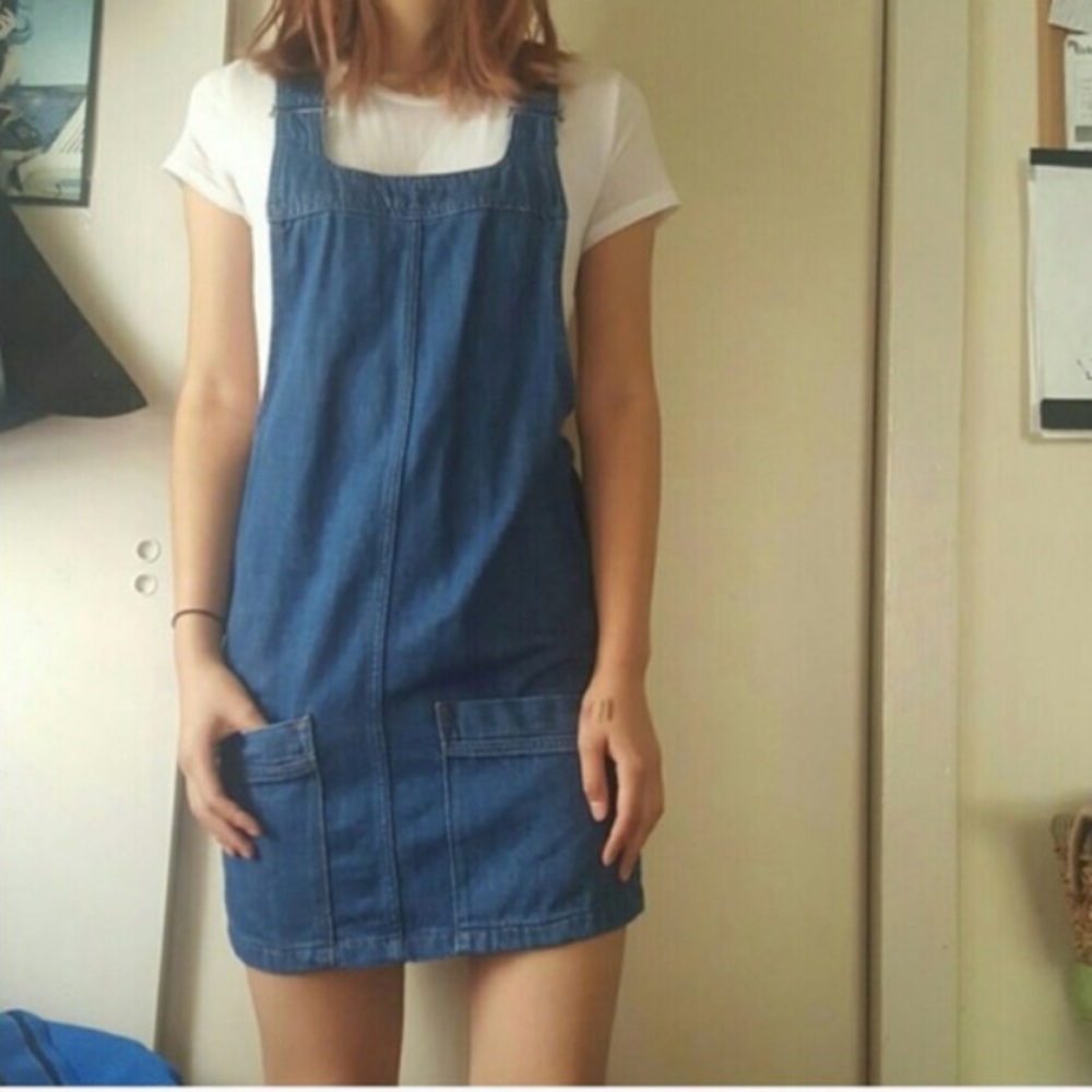Topshop Jean Overall Dress