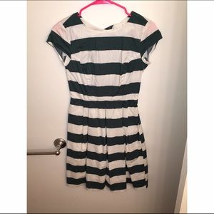DownEast Green and white striped dress