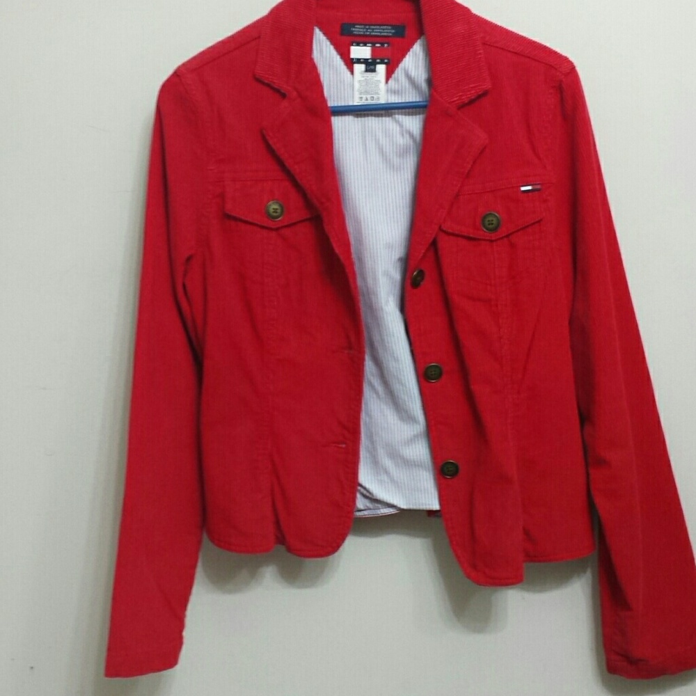 Red corduroy jacket