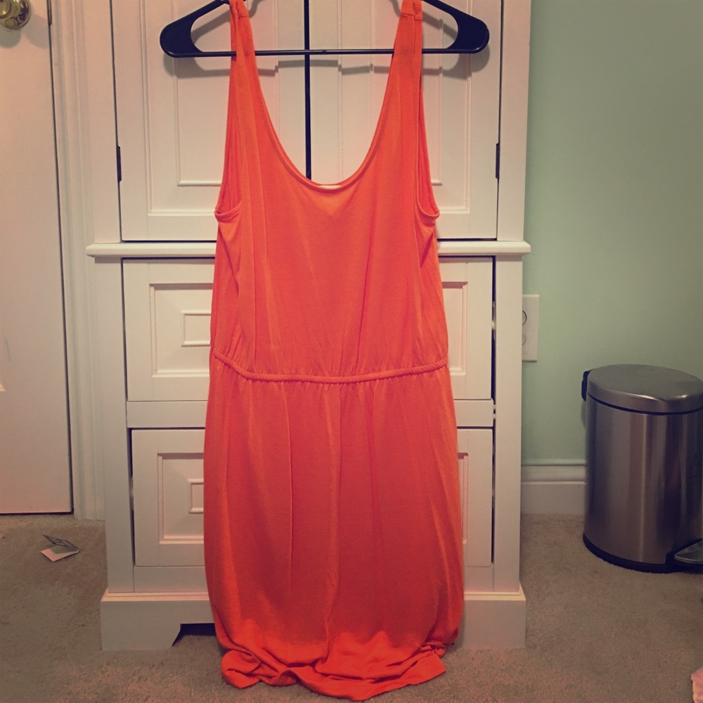 flowy orange dress