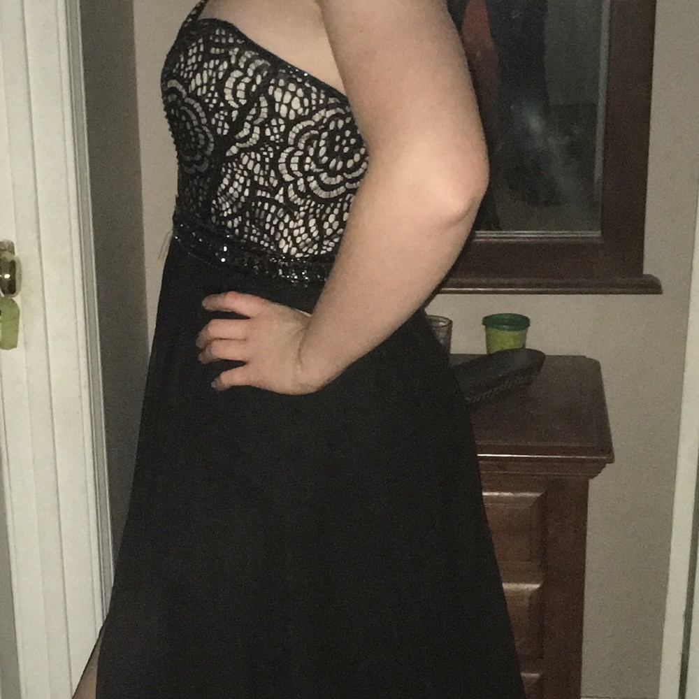 Strapless Prom Dress with Slit! - Picture 4 of 4