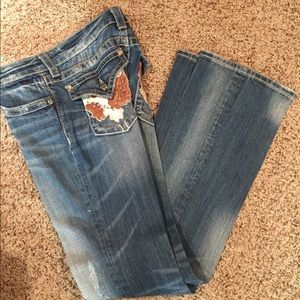 Miss me Jeans with cowhide pockets