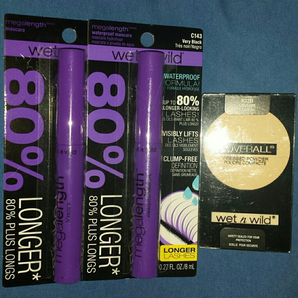 Coverall Pressed Powder & 2 Mascaras
