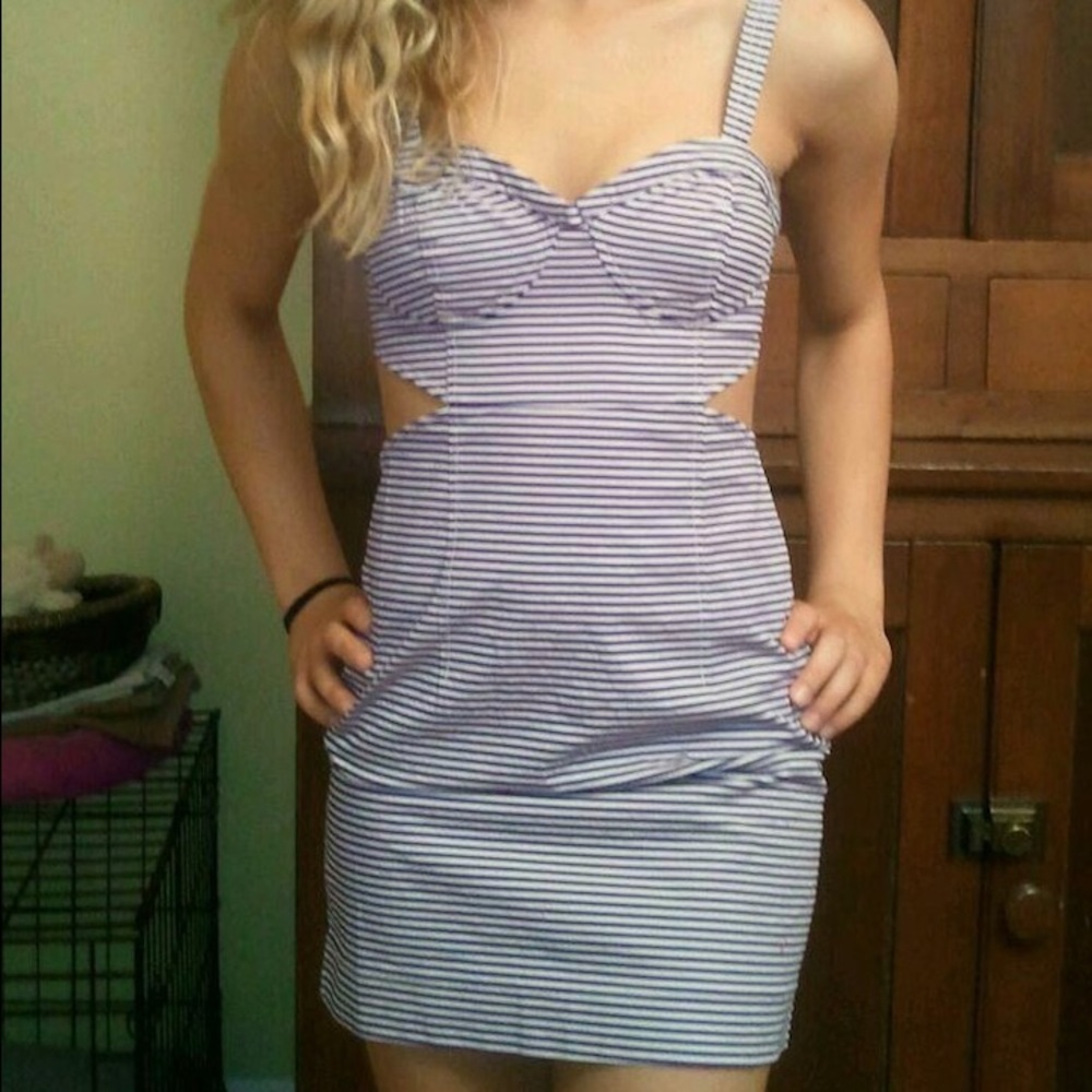 PRICE DROP UO striped tight mini dress