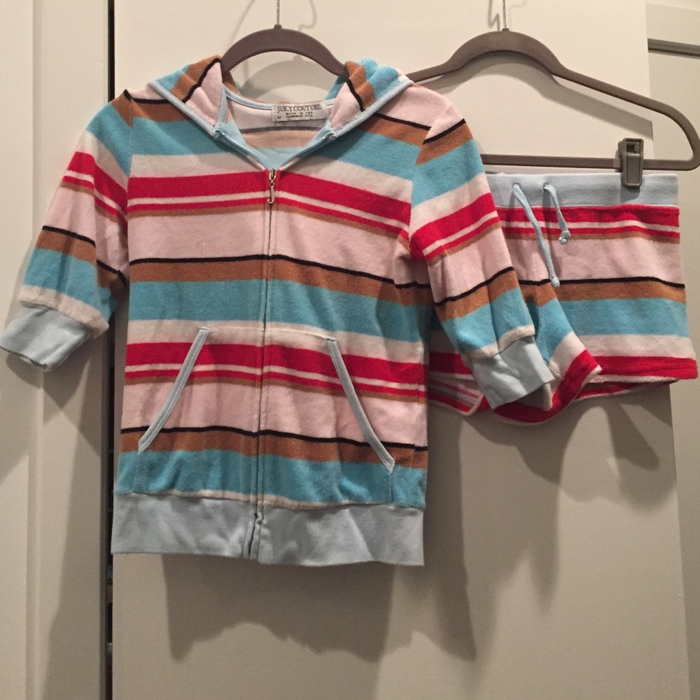Juicy couture hoodie and shorts set
