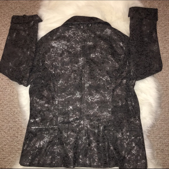 Christopher & Banks Charcoal/Silver Jacket - Picture 3 of 5