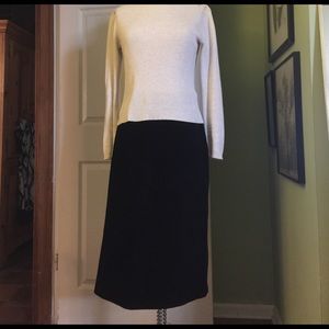 GAP Mid Length Black Corduroy Skirt