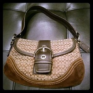 Coach F10925 Small Signature Brown Soho Purse