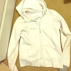 White Lululemon scuba jacket