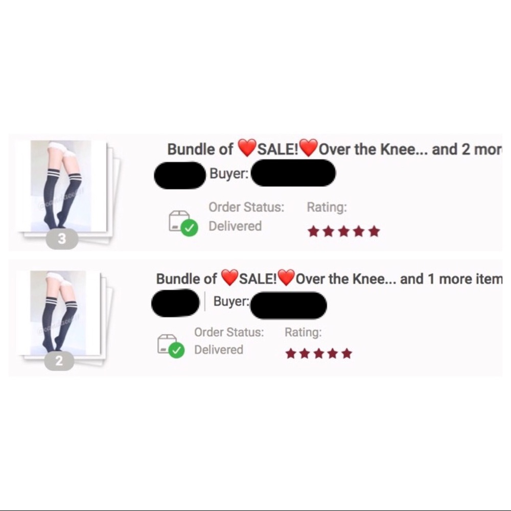 ⭐️5 STAR rated!⭐️ Grey & White OTK Striped Socks - Picture 5 of 5