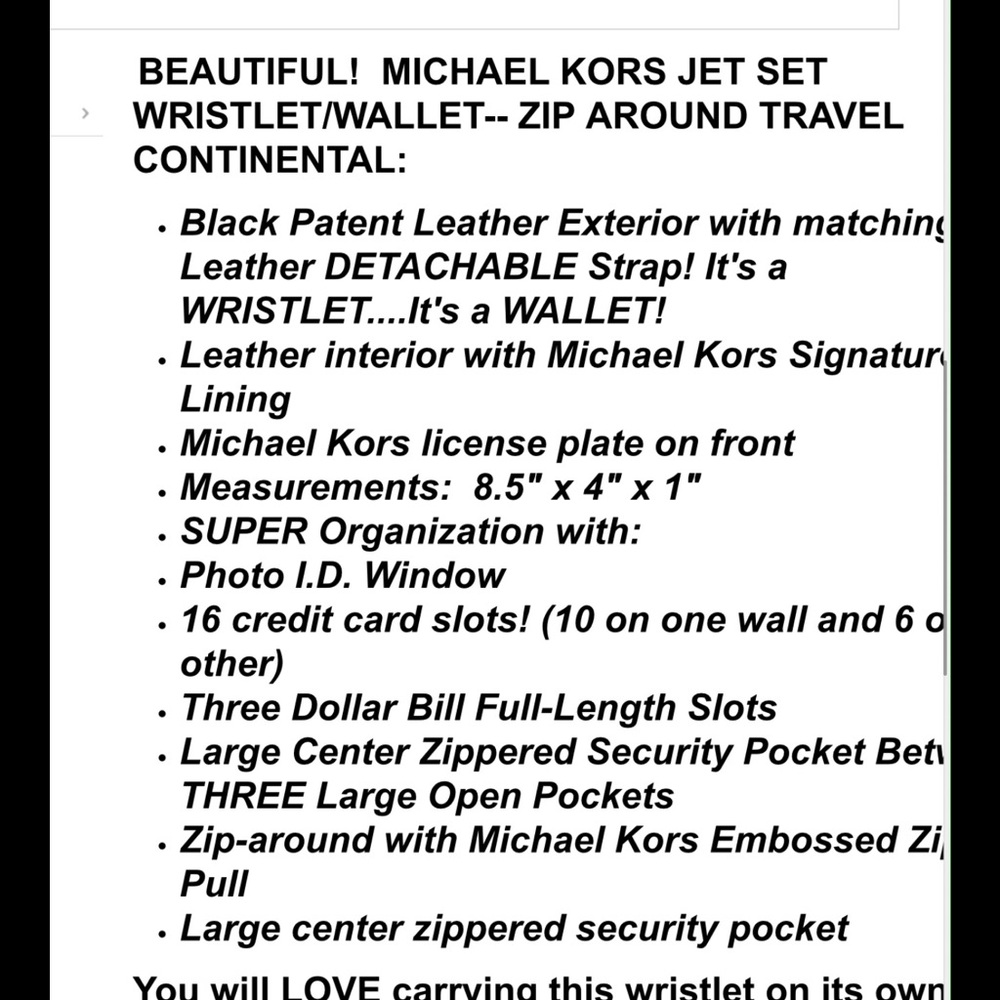 Michael Kors CHECKBOOK Wristlet JET SET - Picture 4 of 4