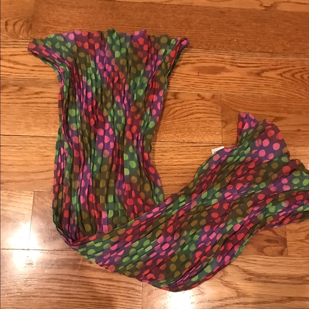 Bright polka dot scarf