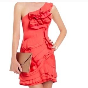 BCBG coral orange dress