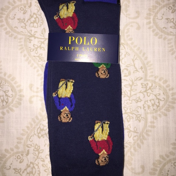 Ralph Lauren POLO Golfing Bears Socks - Picture 2 of 3