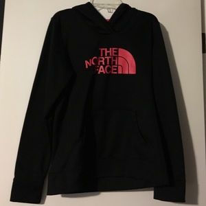 Black/pink athletic north face hoodie
