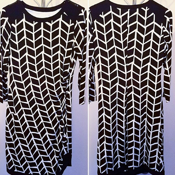 💗HP💗  🚨SALE🚨Donna  Morgan Geometric Dress - Picture 3 of 4