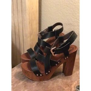 Most Comfy, Chunky, Wooden Heel Ever-7 1/2 & Gorg!