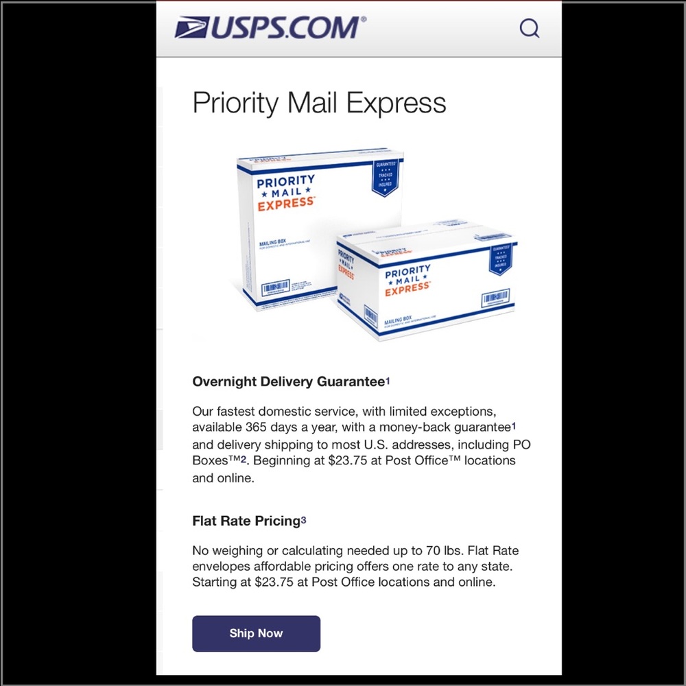 Overnight shipping fee