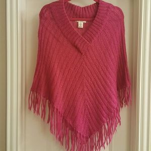 Pink Shawl with Fringe