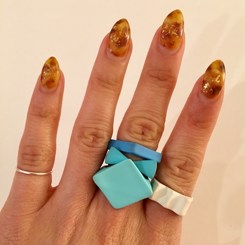 Geometric Mod Stacking Rings Set of 4- Size 6