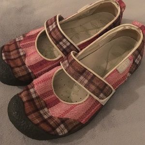 Keen Cute Plaid and Chevron Mary Janes