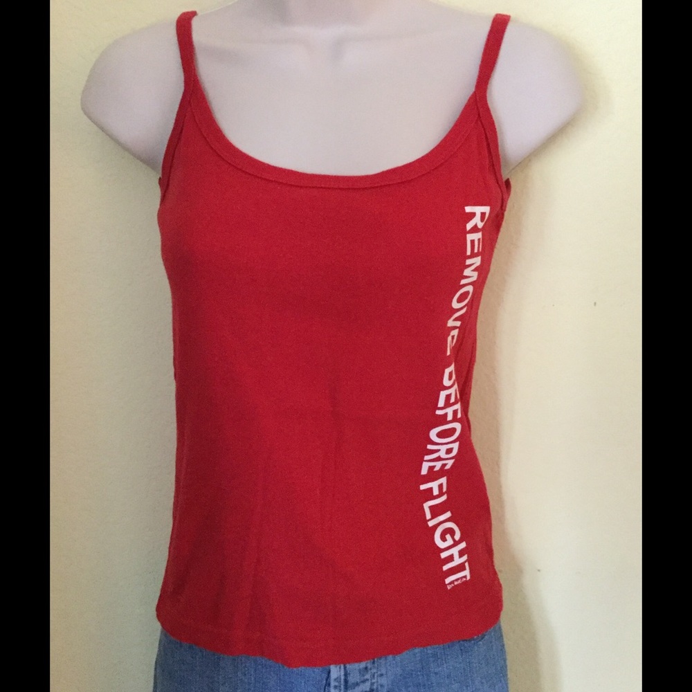 DONATING 3/12! “Remove Before Flight" red tank top