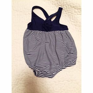 GAP navy striped swimsuit