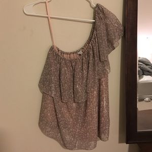 Floral Rebecca Minkoff one-shoulder top