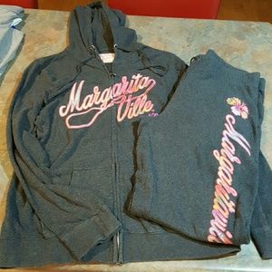 Cute margaritaville sweatsuit. Sz xl & hoodie xxl