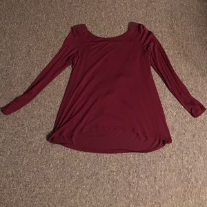 BKE Boutique Burgandy High Low