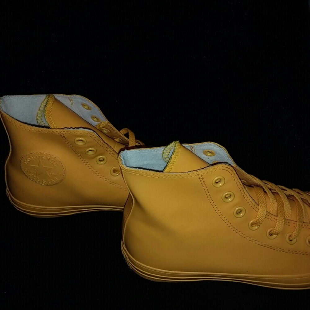 NEW Converse Chuck Hi Top Yellow Honey Shoe Boot - Picture 4 of 4