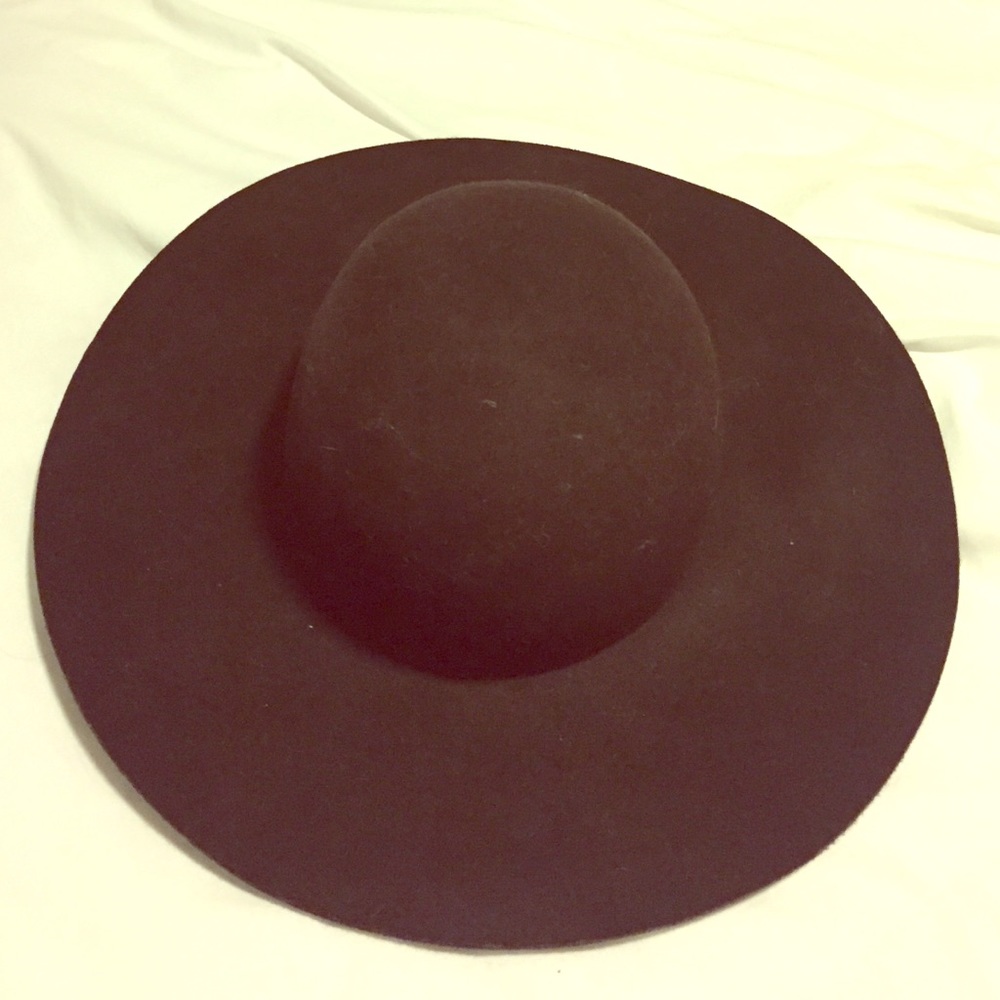 Chocolate brown floppy felt hat
