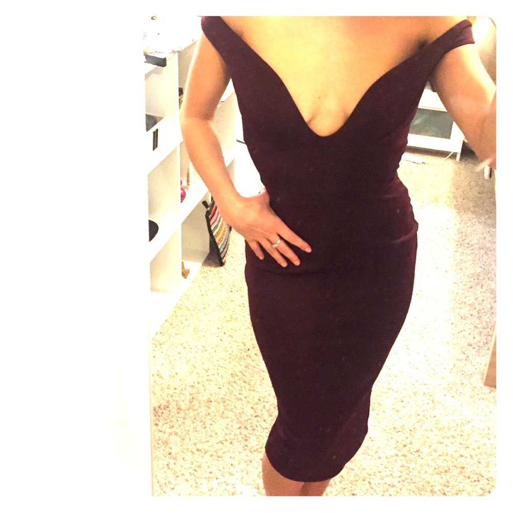 BooHoo Brand Off the Shoulder Dress