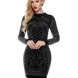 Studded bodycon dress