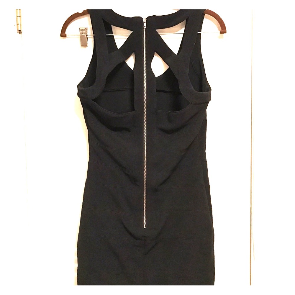 Black evening cocktail dress