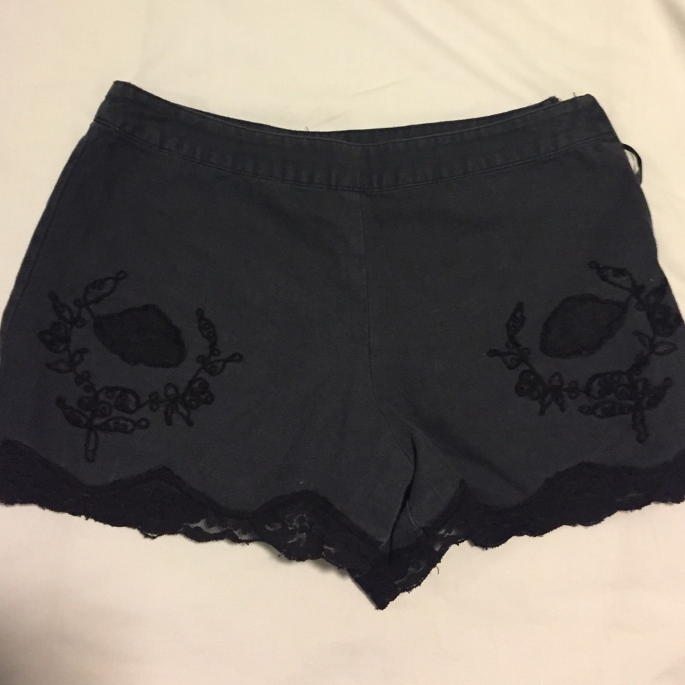 Free People Embroidered Shorts