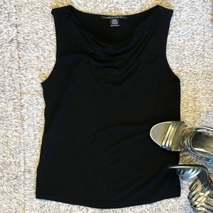 LIKE NEW Black Scoopneck Dress Blouse