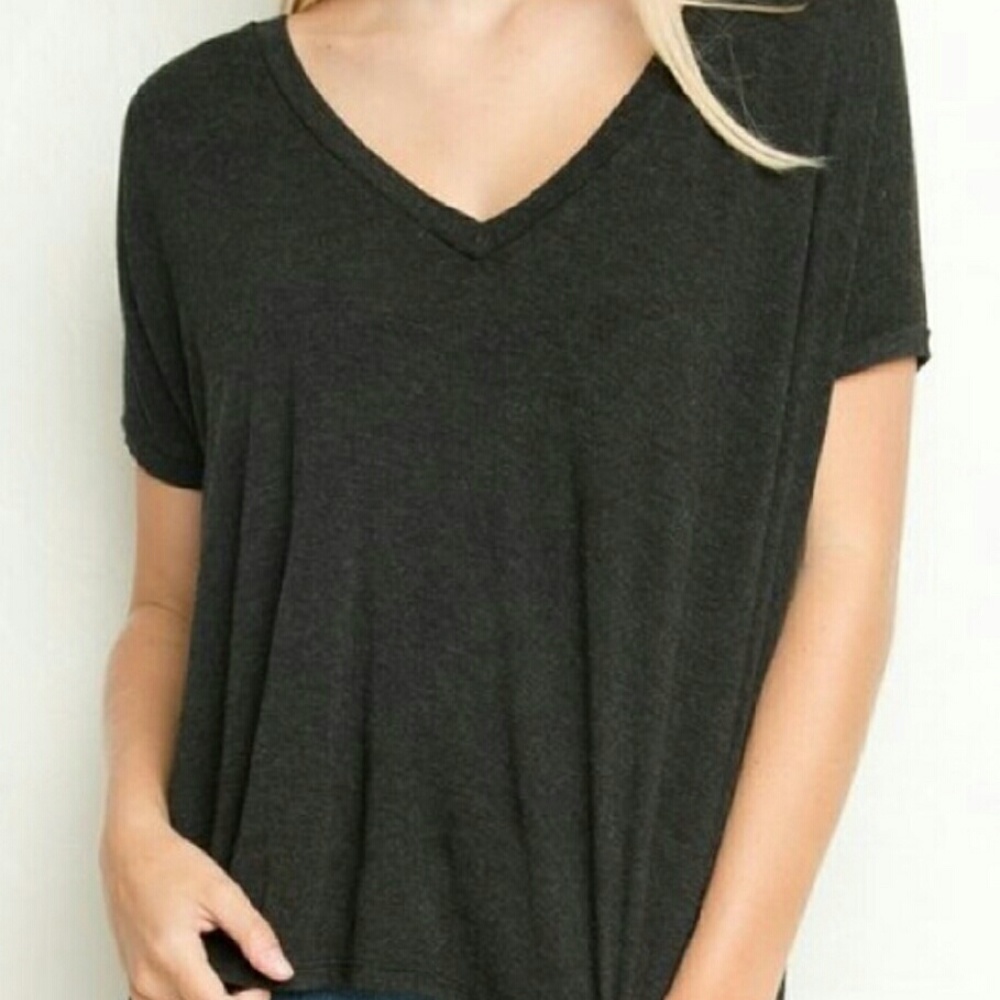 Brandy Melville Dark Grey Sheron Top