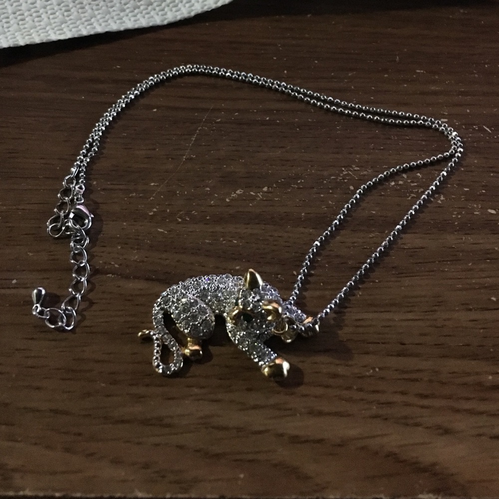 Silver Cat Necklace- Sale! 😺