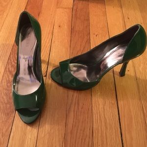 Guess open toe high heels