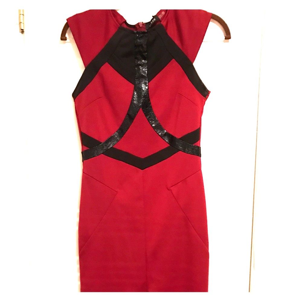 Beautiful burgundy below the knee dress