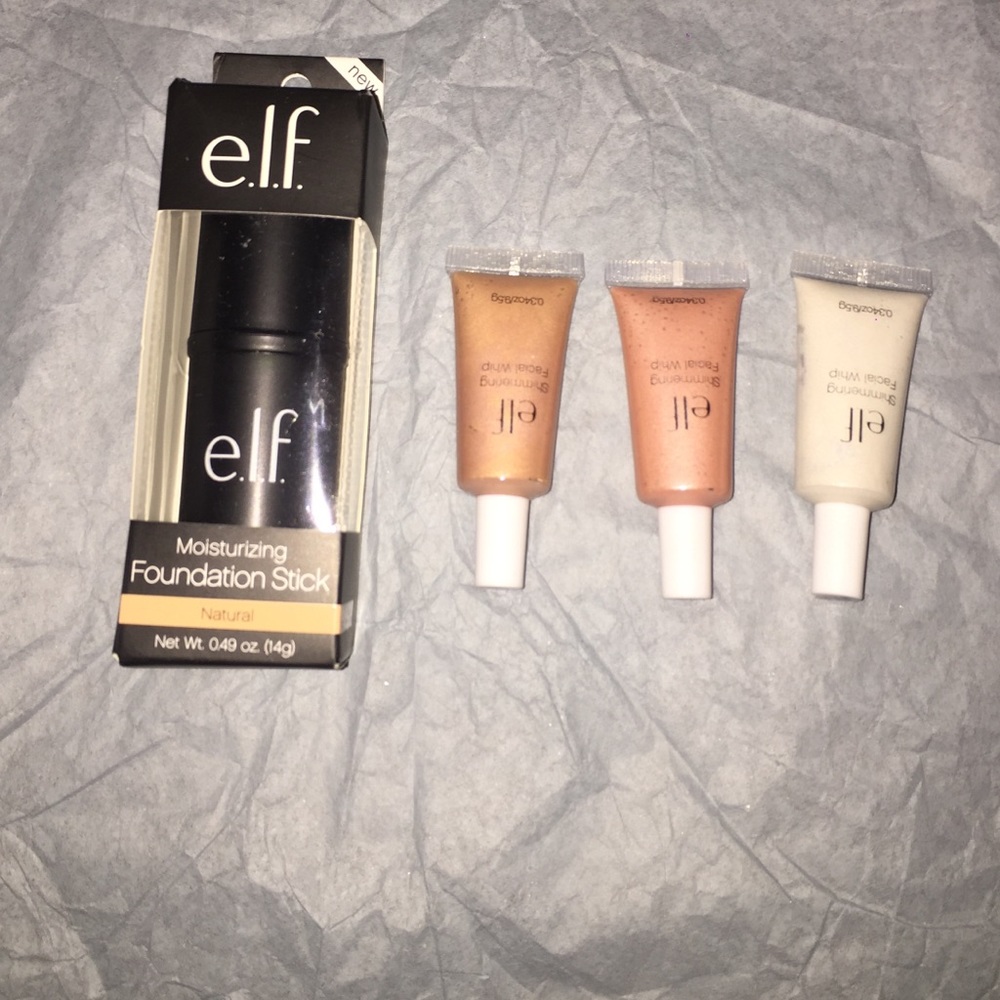 ELF foundation Stick & shimmering facial whips