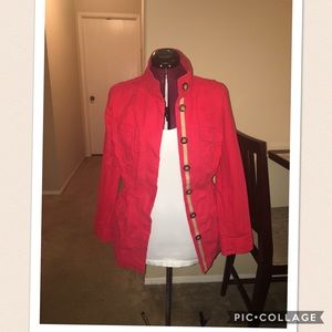 Old Navy Red Military Style Jacket,  Size L