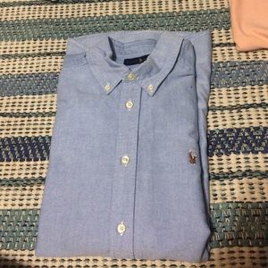 Chambray polo Ralph Lauren oxford size 18