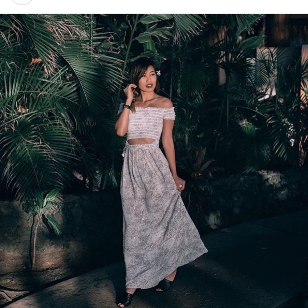 Marissa Delhi print maxi dress