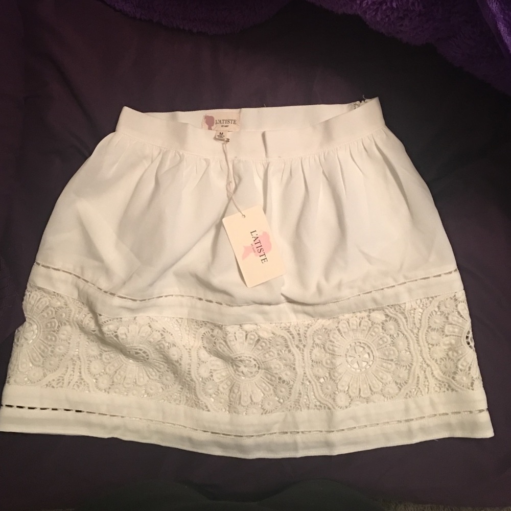 L'ATISTE skirt white brand new