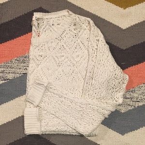 Medium Cream Open Knit Mossimo Sweater